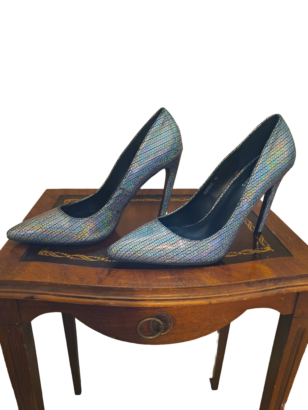 Iridescent Sequin Pointed-Toe Pumps - Women